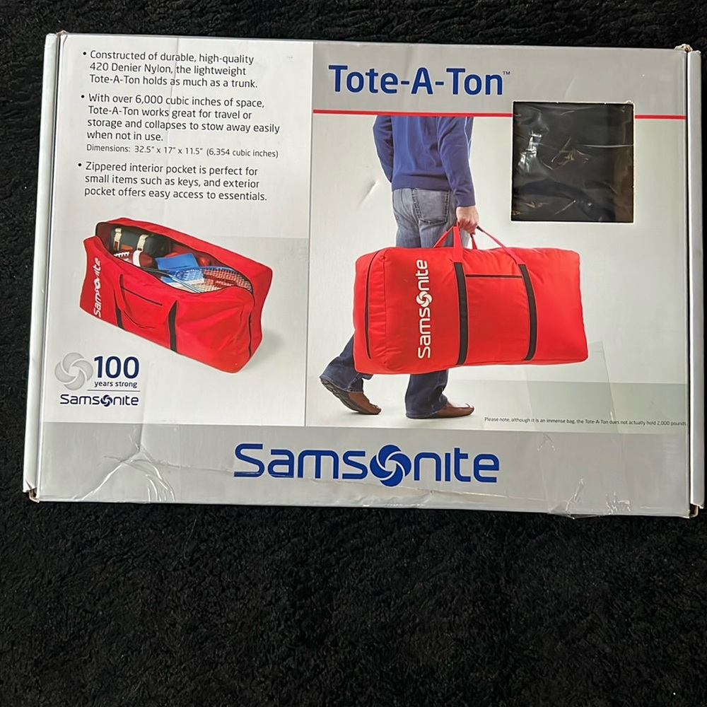 Samsonite Tote-A-Ton Duffle Bag Black New